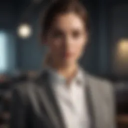Sophisticated professional attire with a modern touch