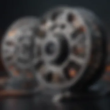 Cinematic Diversity on Display Artistic Film Reel Displaying Variety of Genres
