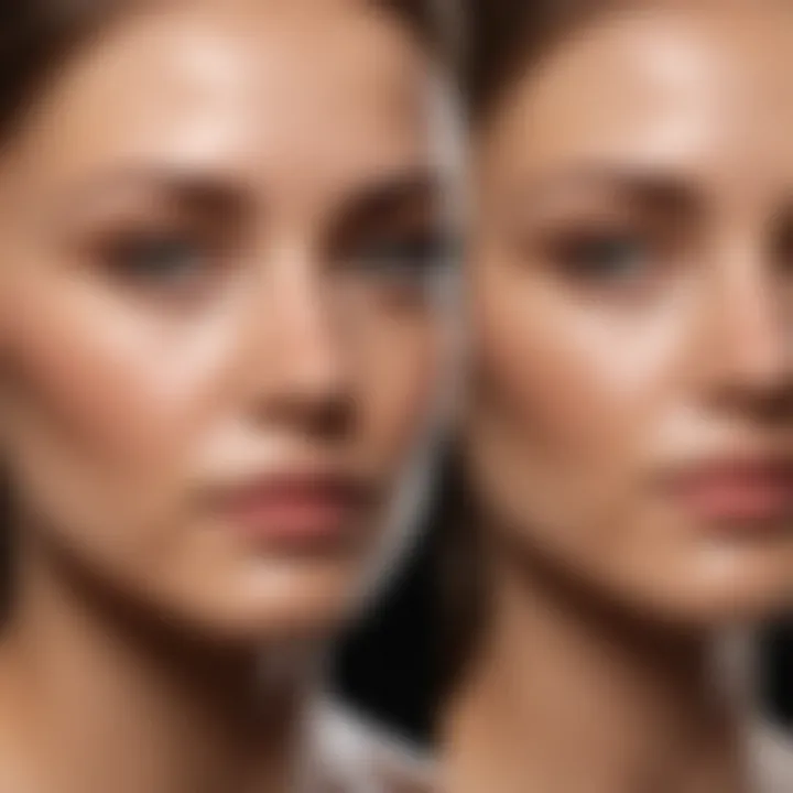 Before and after skin treatment results using diode laser