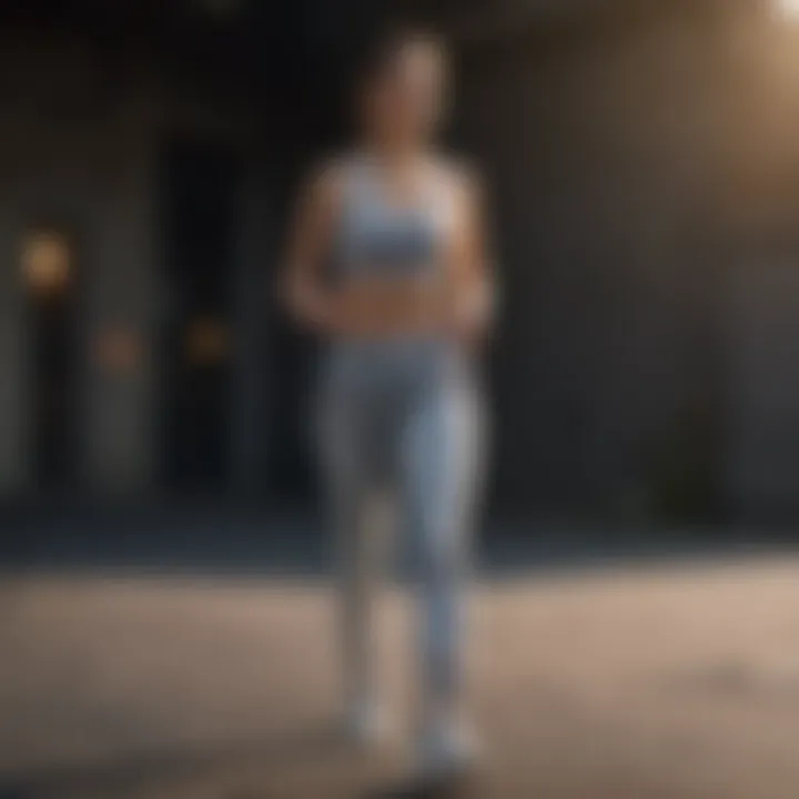 Woman wearing comfortable joggers while exercising