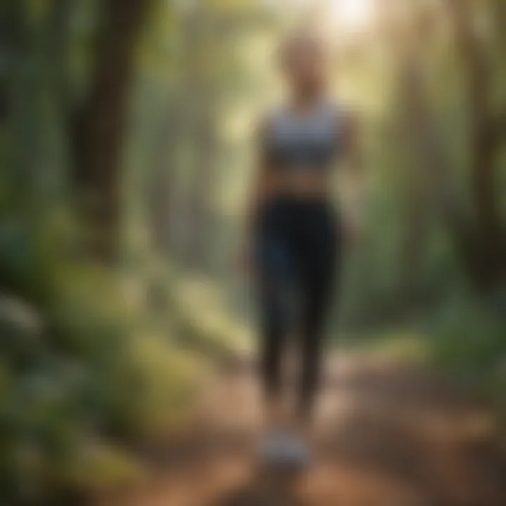 Stylish joggers showcased in a vibrant outdoor setting