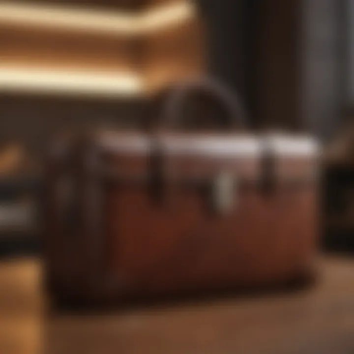 Elegant leather briefcase for professionals