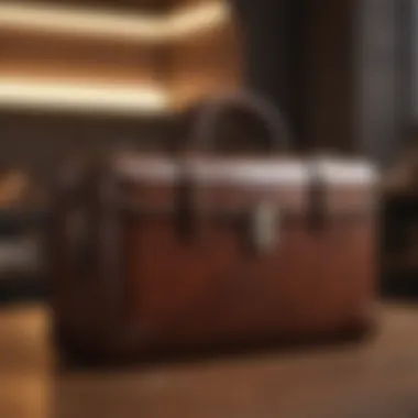 Sophisticated Leather Briefcase Elegant leather briefcase for professionals