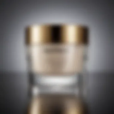 Luxurious Anti-Aging Cream Texture Close-up of a luxurious cream jar with an elegant texture.