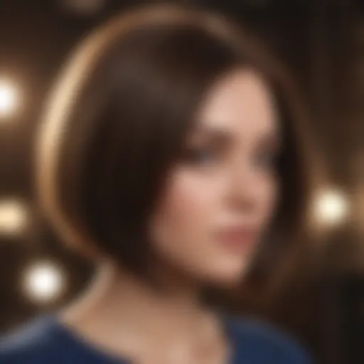 A modern bob hairstyle enhancing fine hair volume