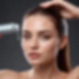 A close-up of a person applying shampoo to their scalp