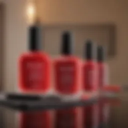 A beautifully arranged shellac home kit showcasing vibrant colors and essential tools.