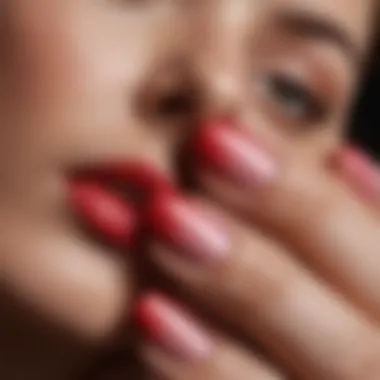 Close-up of a perfect shellac nail application demonstrating shine and durability.