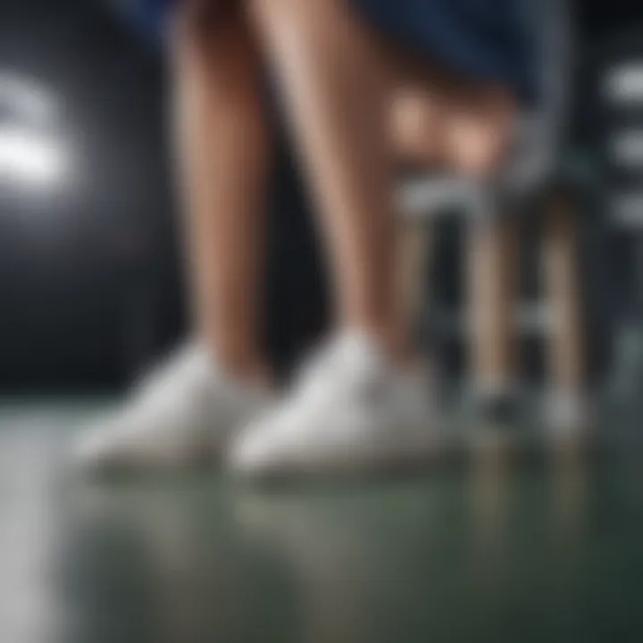 Casual look with tennis shoes worn with a casual dress