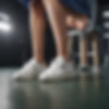 Casual Chic: Tennis Shoes and Dresses Casual look with tennis shoes worn with a casual dress