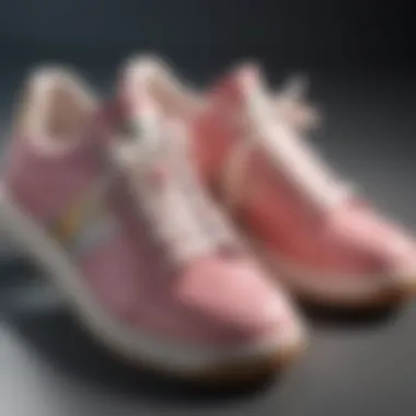 Design Details: Tennis Shoes for Fashion Close-up of tennis shoes showcasing unique design features
