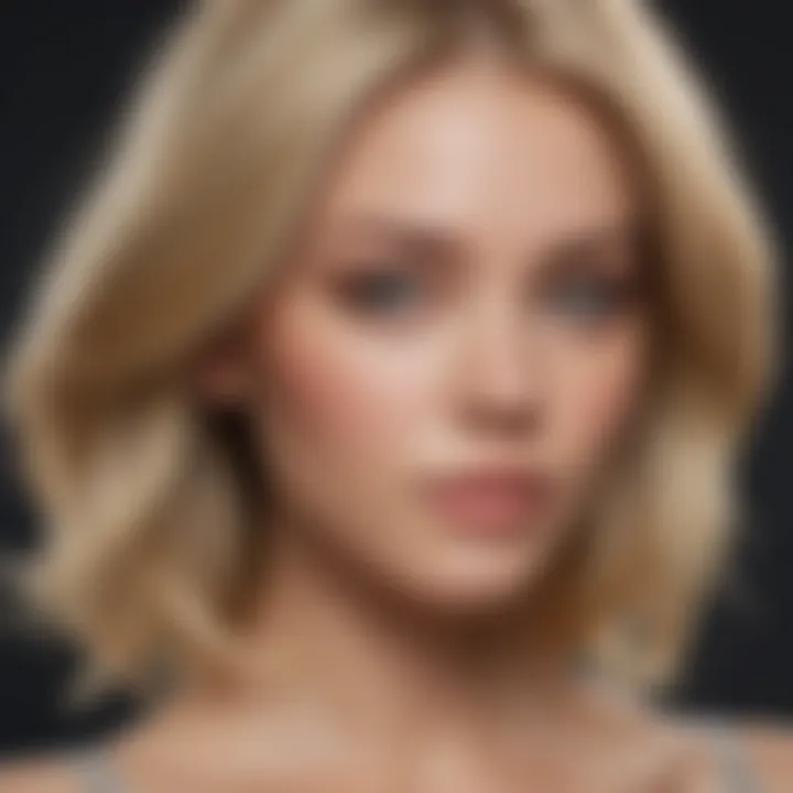 Fashionable hairstyles showcasing different blonde tones