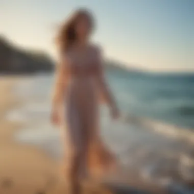 Seaside Serenity Bohemian Chic Maxi Dress by the Ocean