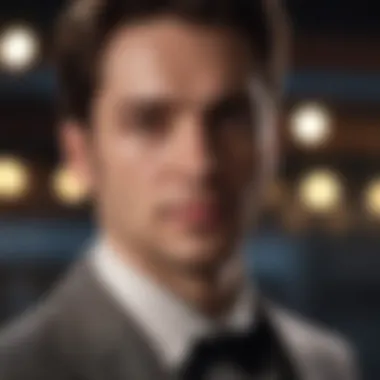 Close-up shot of the lead actor's captivating performance in the top-rated film