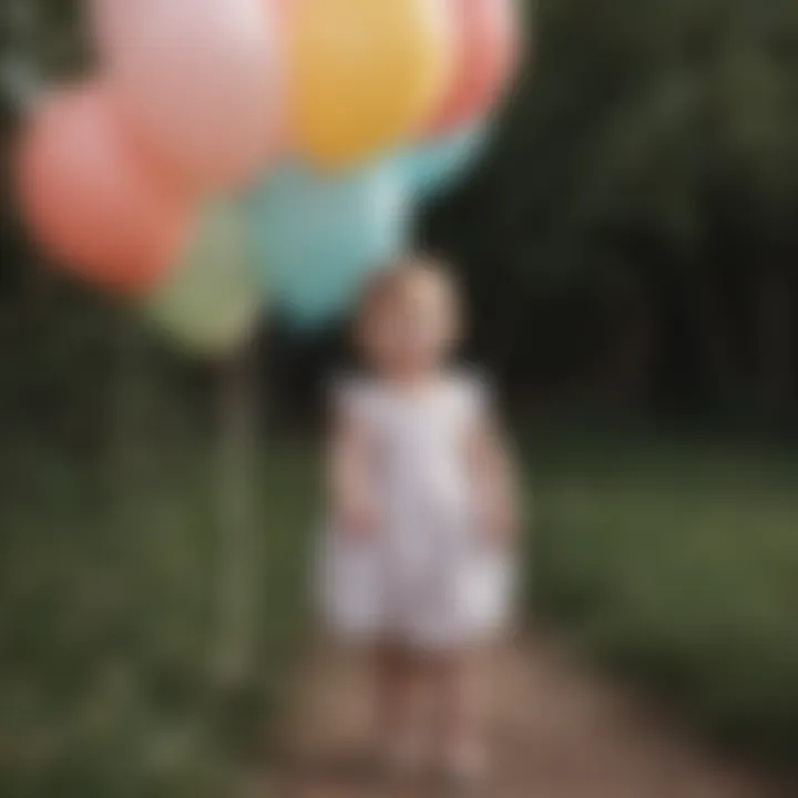 Outdoor First Birthday Photoshoot with Vintage Balloons