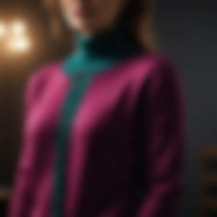 Cashmere evening sweater in rich jewel tones