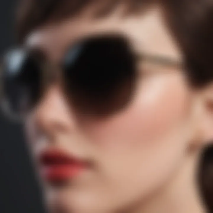 Close-up of Kate Spade sunglasses highlighting frame details and fit for petite features