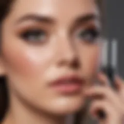 Range of makeup removers for magnetic eyeliner on a vanity