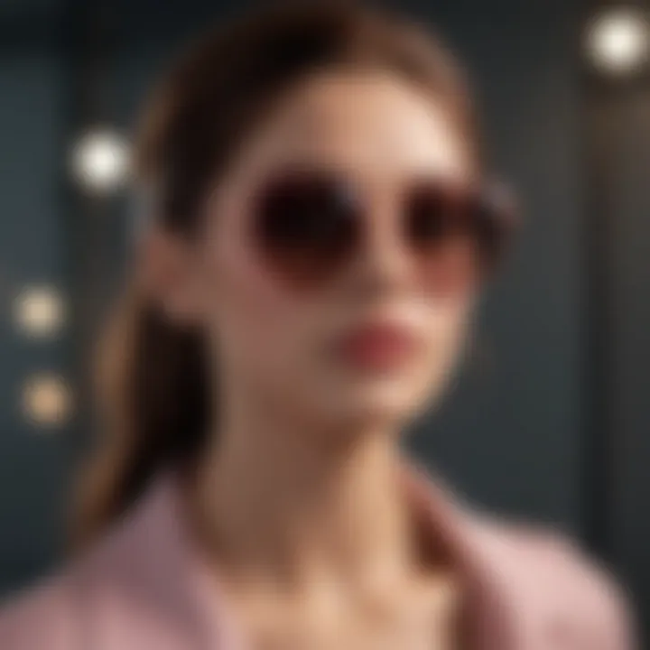 Sunglasses matching heart-shaped face