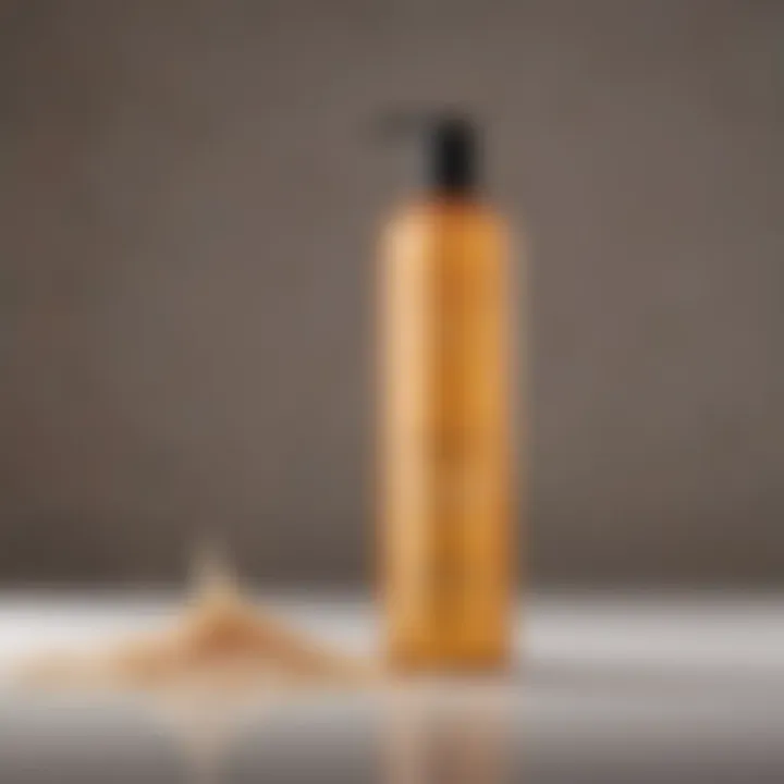 Bottle of high-quality clarifying shampoo for blonde hair