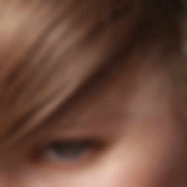 Close-up of Glossy Hair Texture