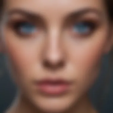 Blue eyes transformation with color theory filter