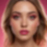 Vibrant display of ColourPop makeup products