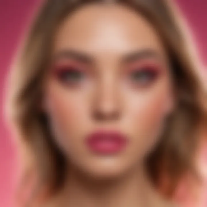 Vibrant display of ColourPop makeup products