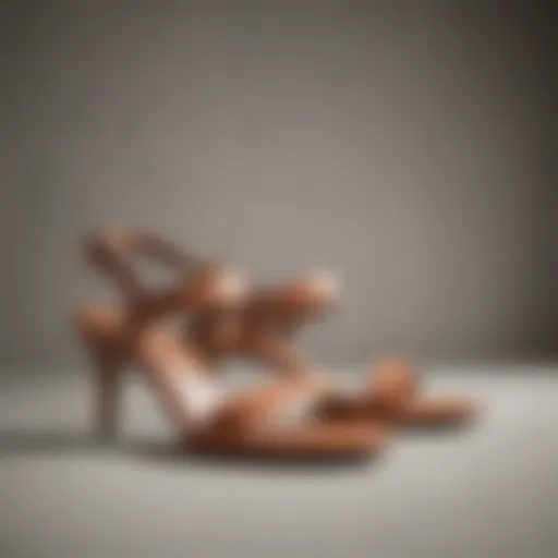 Elegant display of stylish strap sandals