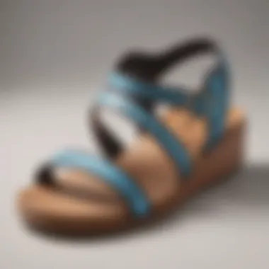 Close-up of innovative materials used in sandals