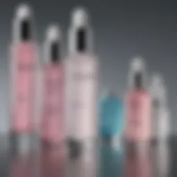 A vibrant display of niacinamide serums highlighting their unique formulations