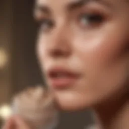 Close-up of brown spot correcting cream with natural ingredients