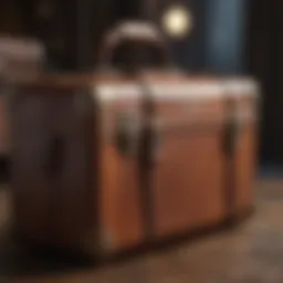 Elegant leather luggage set showcasing craftsmanship