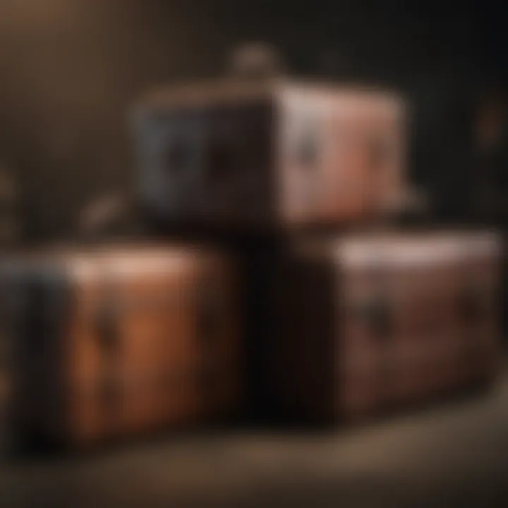 Variety of leather luggage cases in different designs