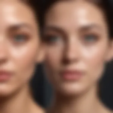 Transformation Through Dermaplaning Before and after dermaplaning skin comparison