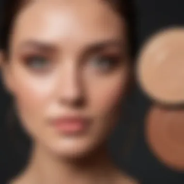 Concealer palette with various shades for color correction