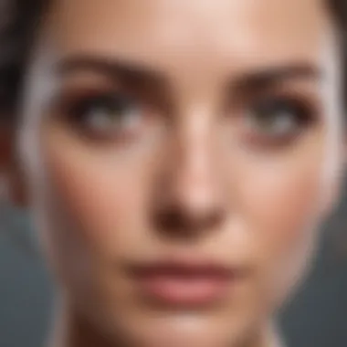 Woman with radiant eyes after concealing eye bags