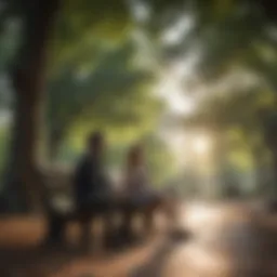 Couple sharing a quiet moment at a local park
