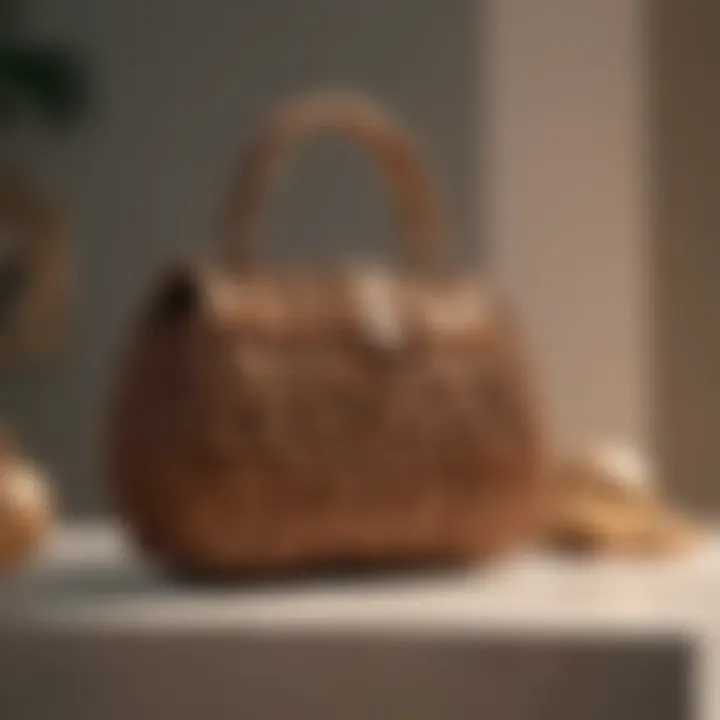 A stunning display of Cult Gaia's signature handbags, showcasing their unique craftsmanship and style.
