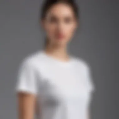 Minimalistic white t-shirt with asymmetric hemline