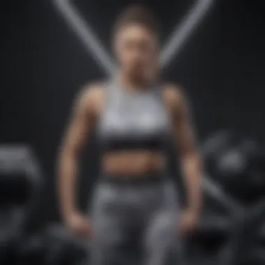 Monochrome Geometric Ensemble Chic monochrome gym set with geometric patterns