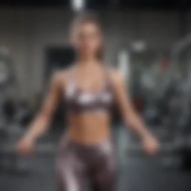 Metallic Fusion Workout Set Sleek and modern gym set in metallic hues