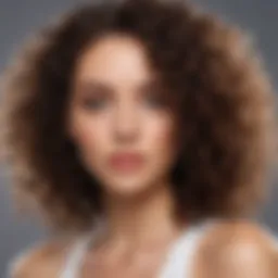 Curly hair with moisture-locking treatment