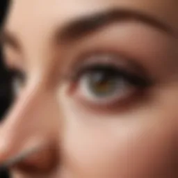 Delicate tweezers removing eyelash extension