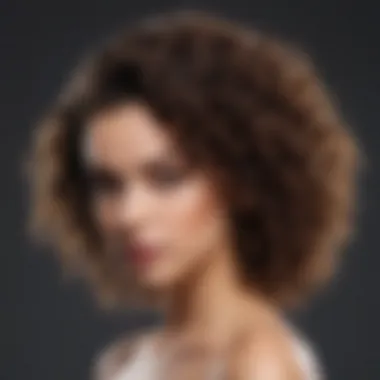 Denman brush demonstrated in use on curly hair