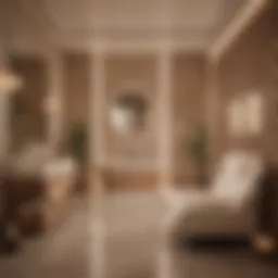 A serene spa setting featuring various depilatory products.