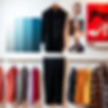 A fashion mood board showcasing color palettes and fabric swatches