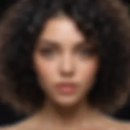 Lush, curly black hair showcasing natural texture