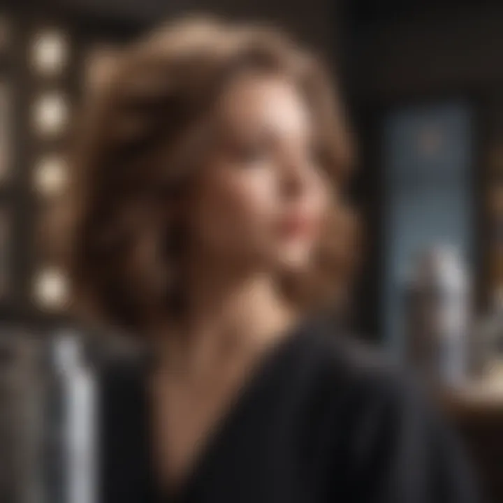Expert hairstylist recommending products