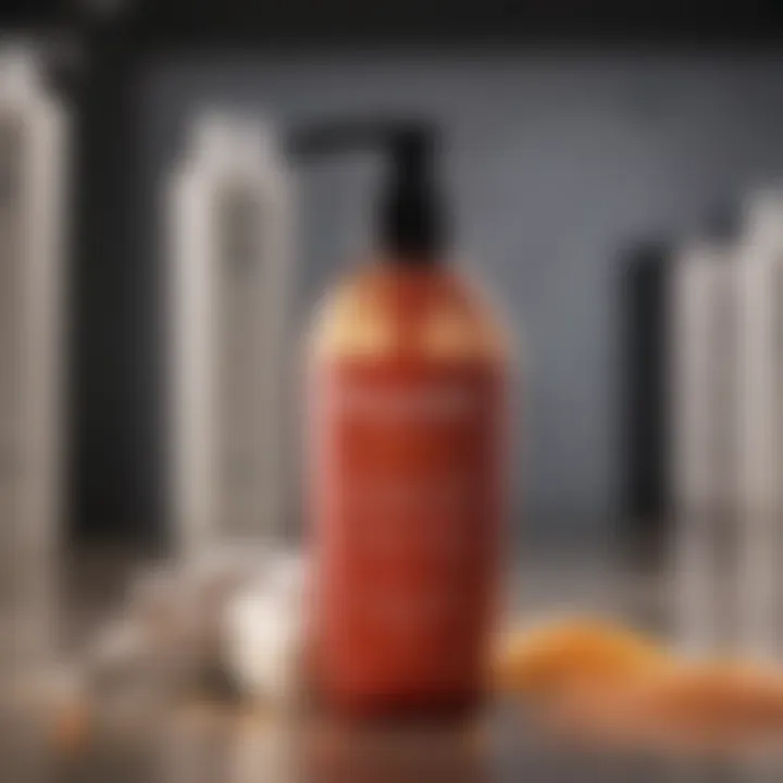 Close-up of shampoo ingredients